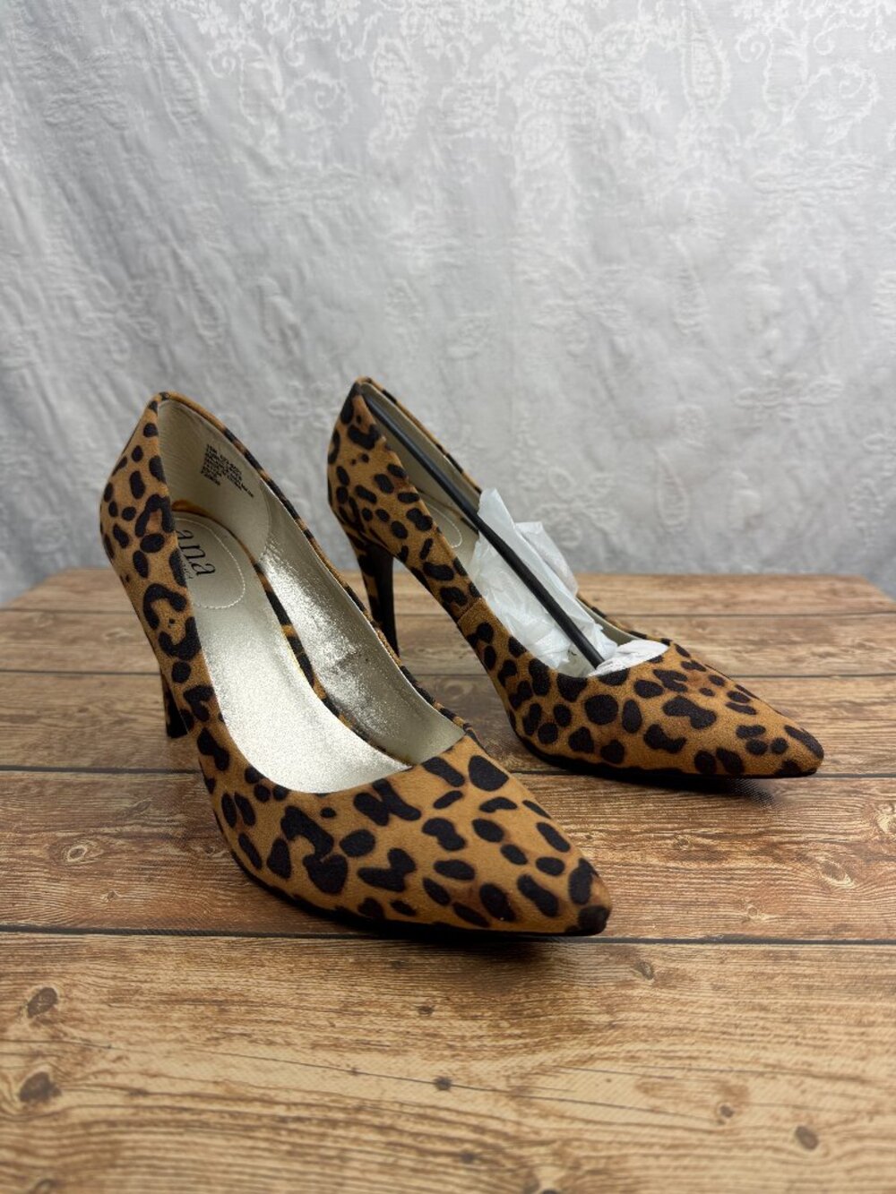 ANA Women’s Leopard Print Pointed Toe High Heel Pumps Size 10 New